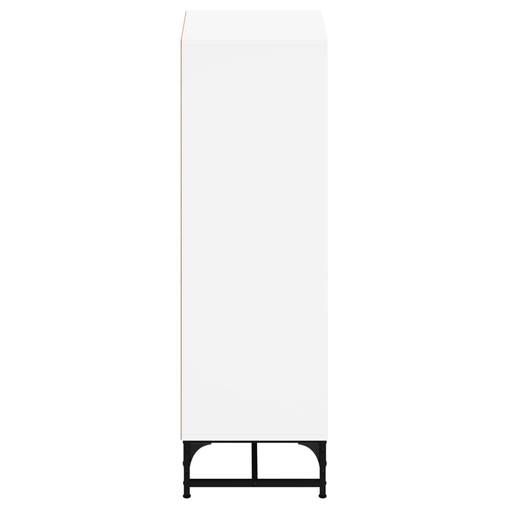 Highboard Se Skleněnými Dvířky Bílý 35 X 37 X 120 Cm