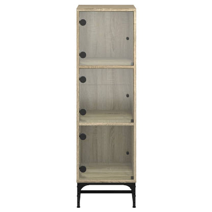 Highboard Se Skleněnými Dvířky Dub Sonoma 35 X 37 X 120 Cm