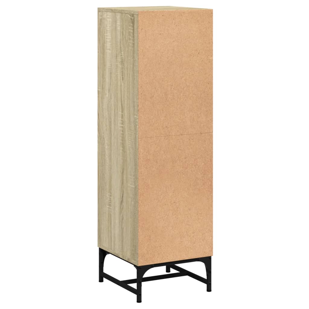 Highboard Se Skleněnými Dvířky Dub Sonoma 35 X 37 X 120 Cm