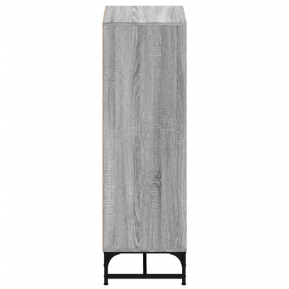 Highboard Se Skleněnými Dvířky Šedý Sonoma 35 X 37 X 120 Cm