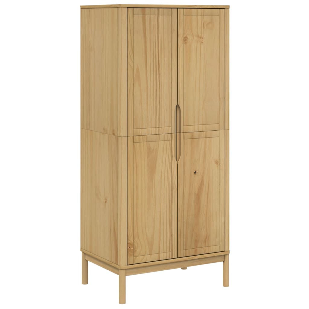 Šatní Skříň Floro 77X53X171 Cm Masivní Borovice