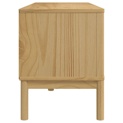 Tv Stolek Floro Voskově Hnědý 114X43X55 Cm Masivní Borové Dřevo
