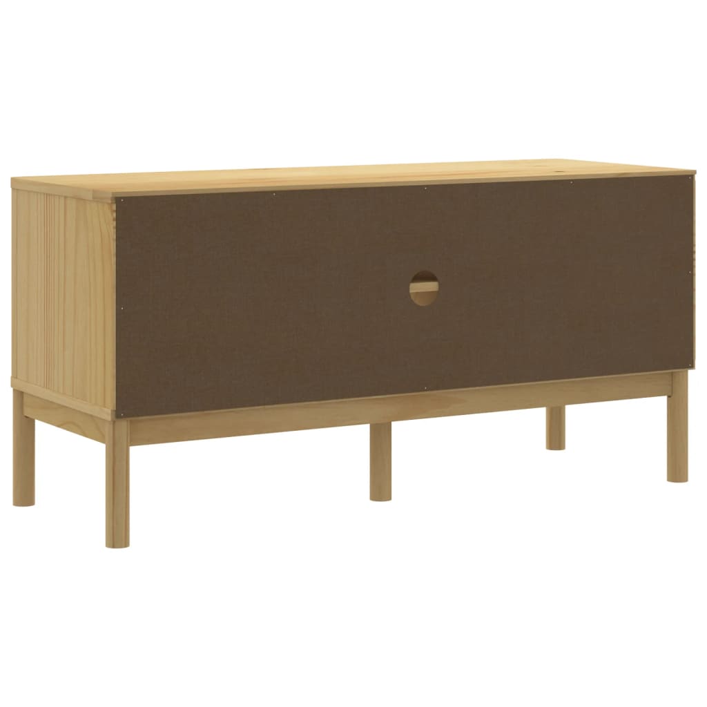Tv Stolek Floro Voskově Hnědý 114X43X55 Cm Masivní Borové Dřevo