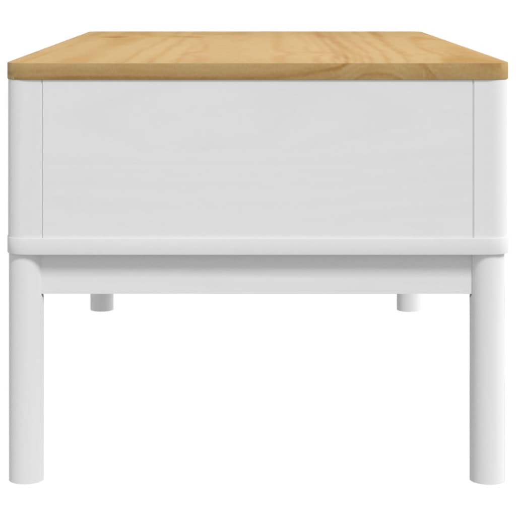 Konferenční Stolek Floro Bílý 99X55,5X45 Cm Masivní Borovice