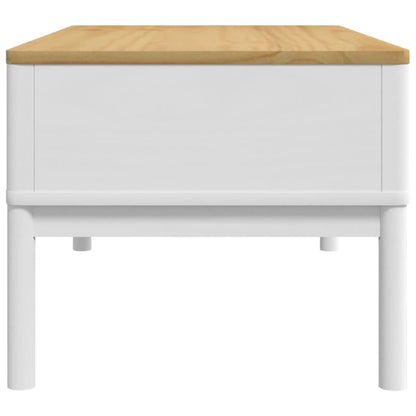 Konferenční Stolek Floro Bílý 99X55,5X45 Cm Masivní Borovice
