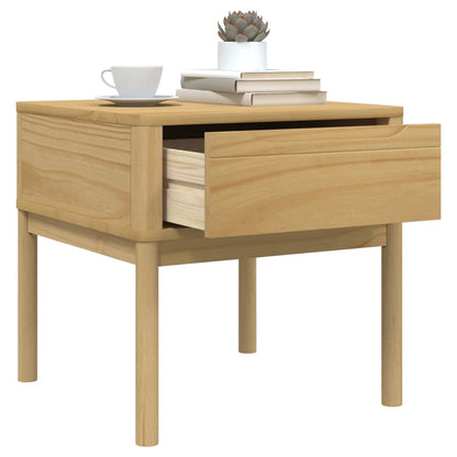 Noční Stolek Floro Voskově Hnědý 55X55X54 Cm Masivní Borovice