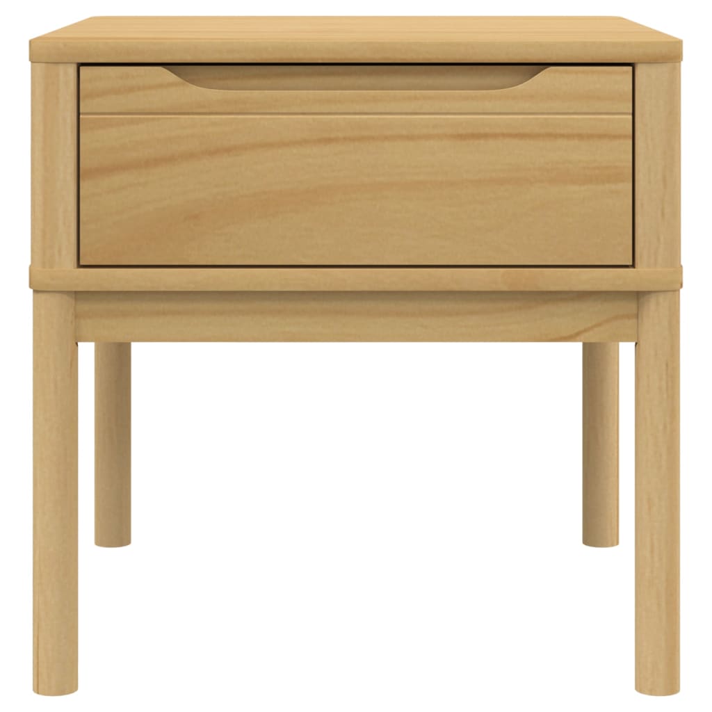 Noční Stolek Floro Voskově Hnědý 55X55X54 Cm Masivní Borovice