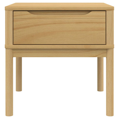 Noční Stolek Floro Voskově Hnědý 55X55X54 Cm Masivní Borovice