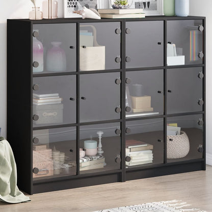 Highboard S Dvířky Betonově Šedý 68X37X109 Cm Kompozitní Dřevo