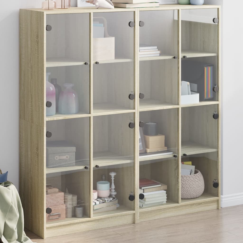 Highboard S Dvířky 68 X 37 X 142 Cm Kompozitní Dřevo