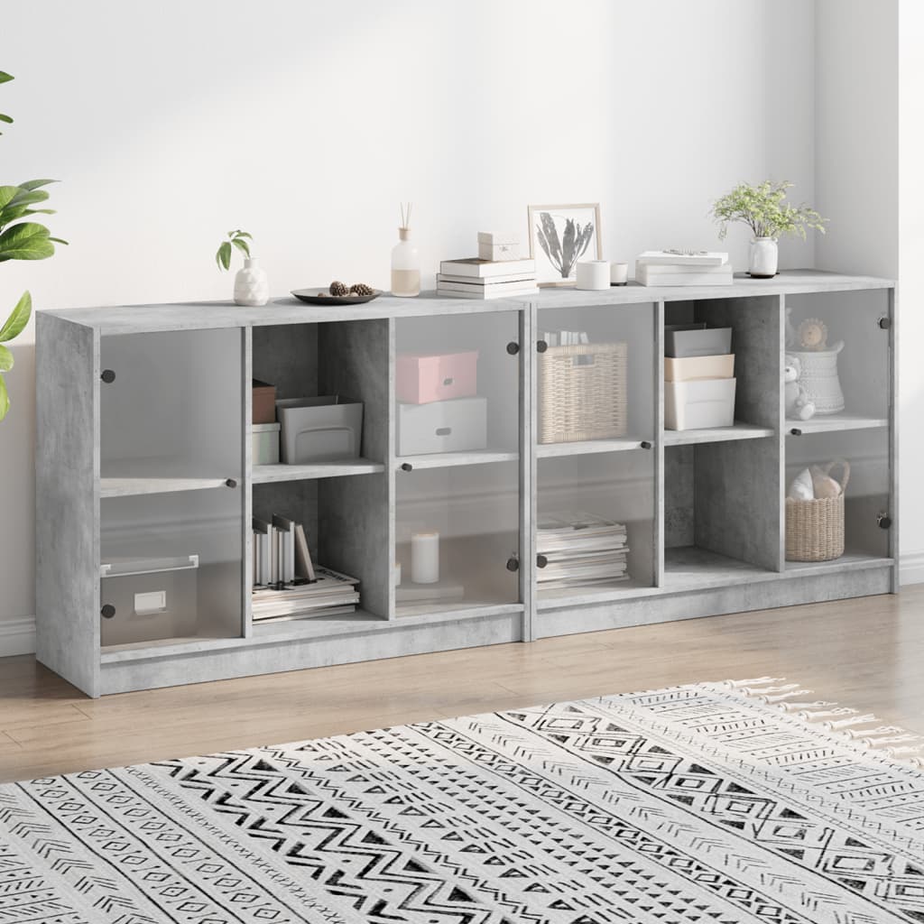 Příborník Betonově Šedý 102 X 37 X 75,5 Cm Kompozitní Dřevo