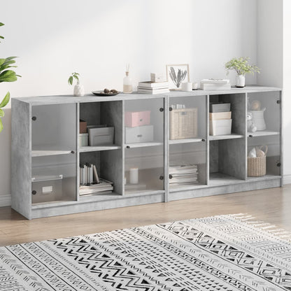 Příborník Betonově Šedý 102 X 37 X 75,5 Cm Kompozitní Dřevo