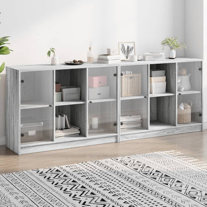 Příborník Betonově Šedý 102 X 37 X 75,5 Cm Kompozitní Dřevo