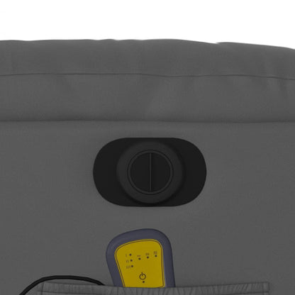 Elektrické Masážní Polohovací Křeslo Šedé Umělá Kůže Šedá