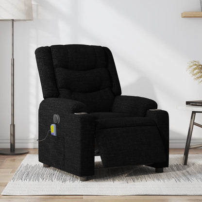 Polohovací Křeslo Černé Textil Černá
