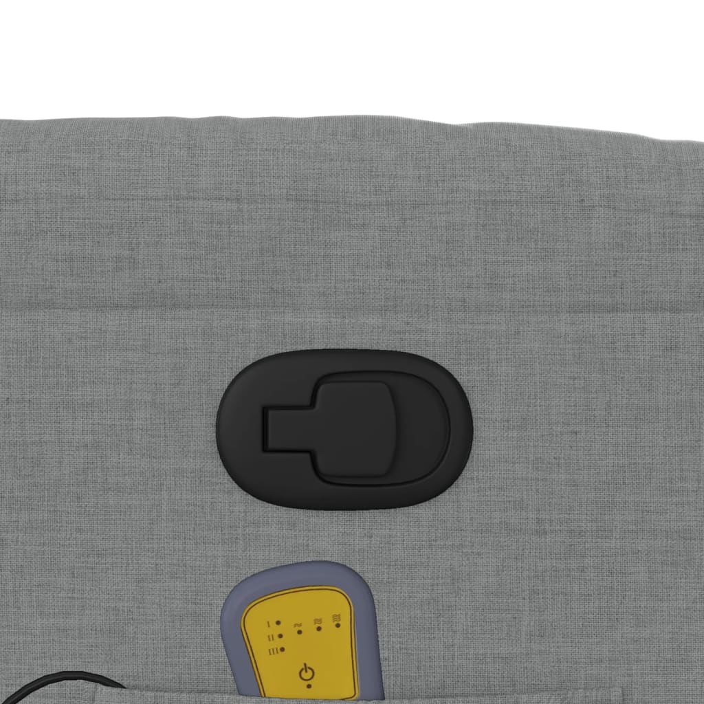 Zvedací Masážní Polohovací Křeslo Světle Šedé Textil Světle Šedá