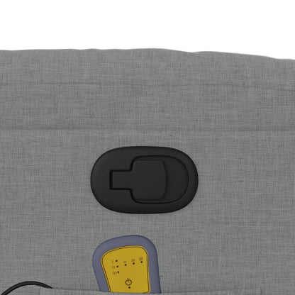 Zvedací Masážní Polohovací Křeslo Světle Šedé Textil Světle Šedá