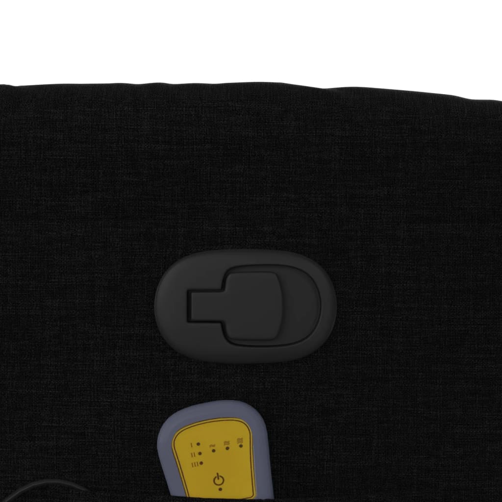 Zvedací Masážní Polohovací Křeslo Černé Textil Černá