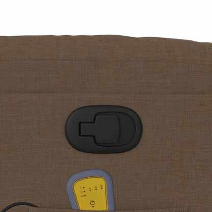 Zvedací Masážní Polohovací Křeslo Hnědé Textil Hnědá
