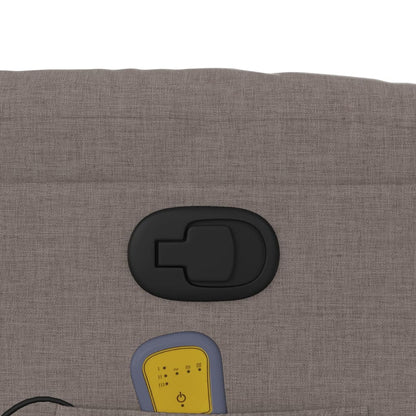 Zvedací Masážní Polohovací Křeslo Textil Taupe
