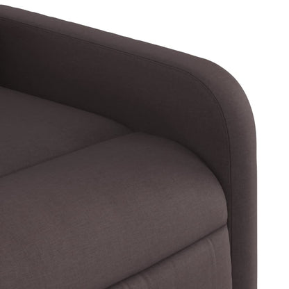 Elektrické Polohovací Křeslo Tmavě Hnědé Textil Tmavě Hnědá