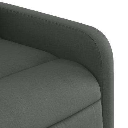 Elektrické Masážní Polohovací Křeslo Tmavě Šedé Textil Tmavě Šedá