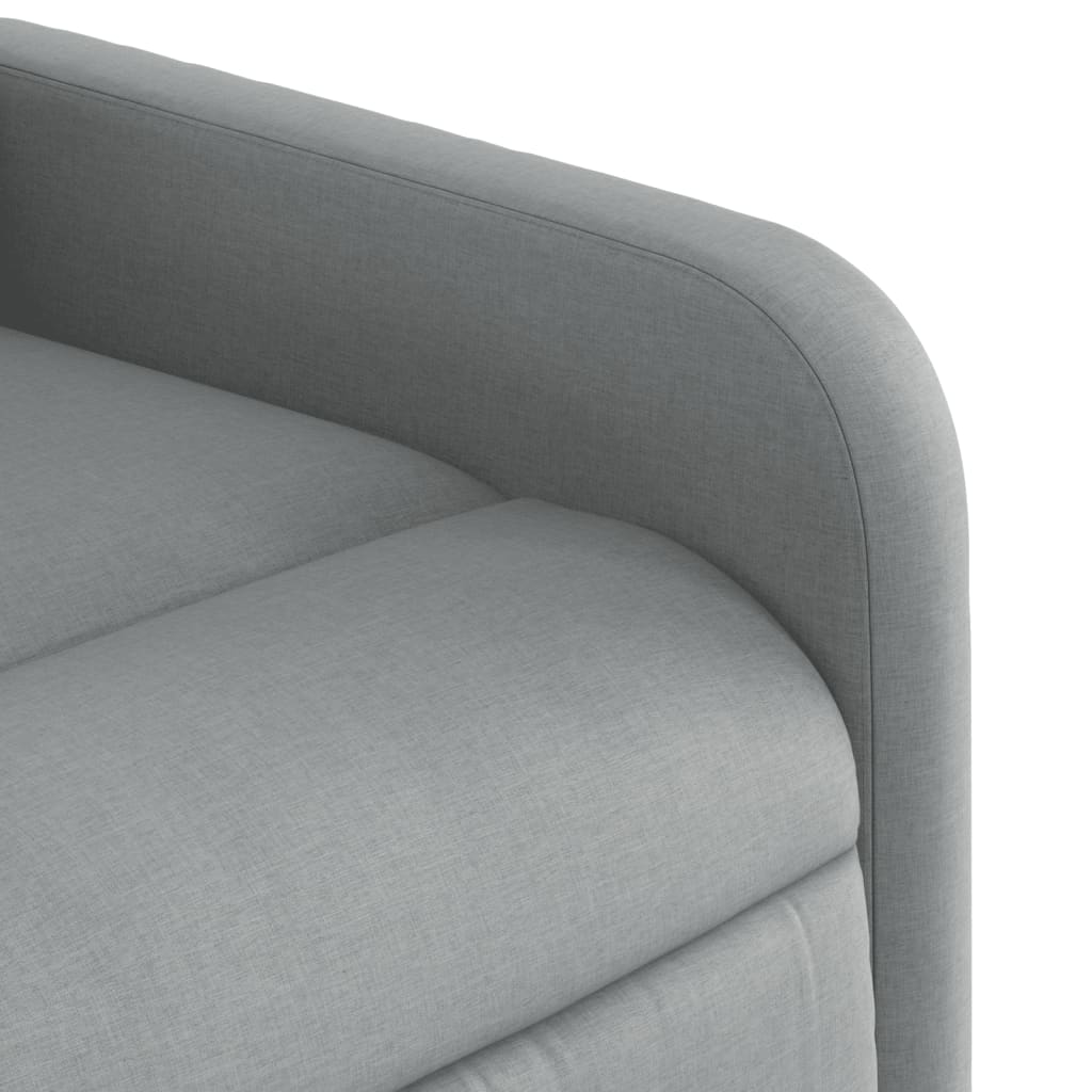 Zvedací Polohovací Křeslo Světle Šedé Textil Světle Šedá