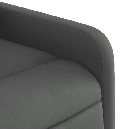 Zvedací Polohovací Křeslo Tmavě Šedé Textil Tmavě Šedá
