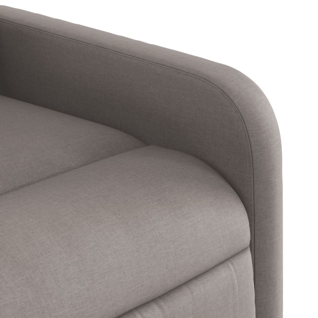 Elektrické Zvedací Polohovací Křeslo Textil Taupe
