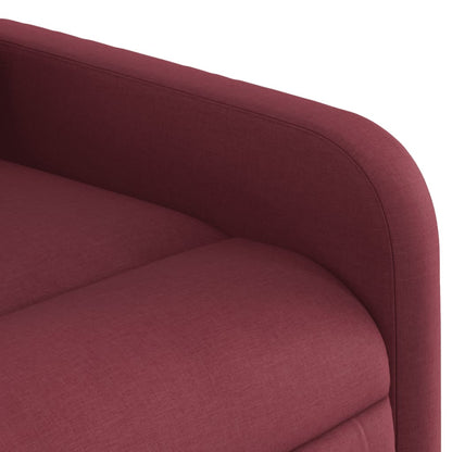 Elektrické Polohovací Křeslo Vínové Textil Vínová Červená