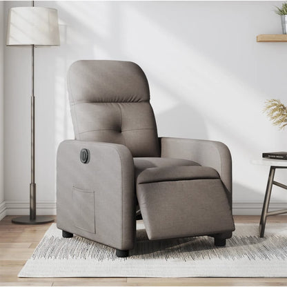 Masážní Polohovací Křeslo Textil Taupe