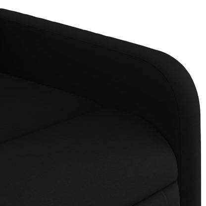 Elektrické Masážní Polohovací Křeslo Černé Textil Černá