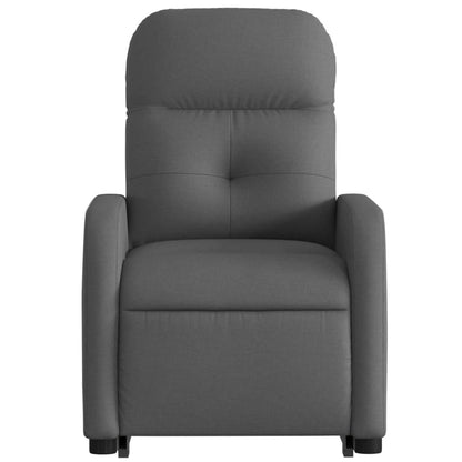 Zvedací Polohovací Křeslo Tmavě Šedé Textil Tmavě Šedá