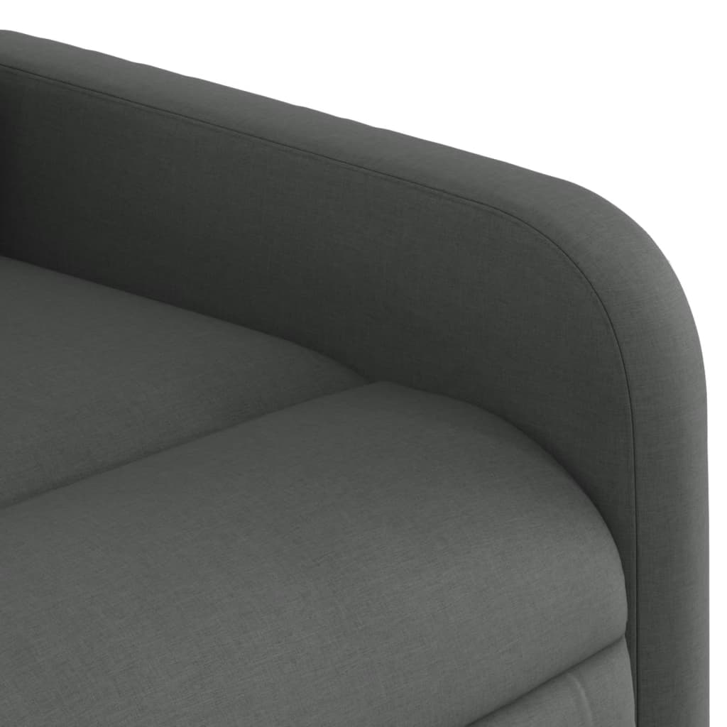 Zvedací Polohovací Křeslo Tmavě Šedé Textil Tmavě Šedá