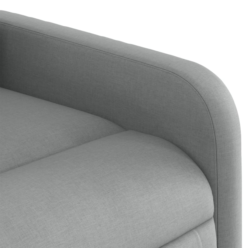 Zvedací Masážní Polohovací Křeslo Světle Šedé Textil Světle Šedá