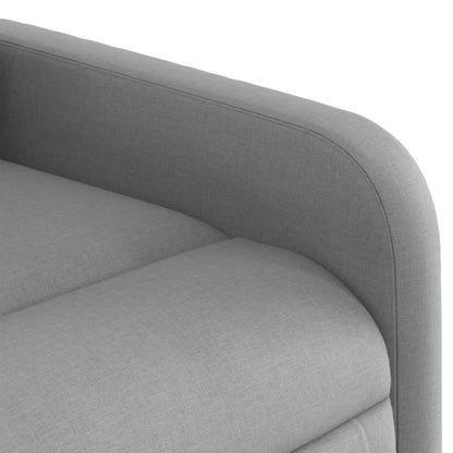 Zvedací Masážní Polohovací Křeslo Světle Šedé Textil Světle Šedá