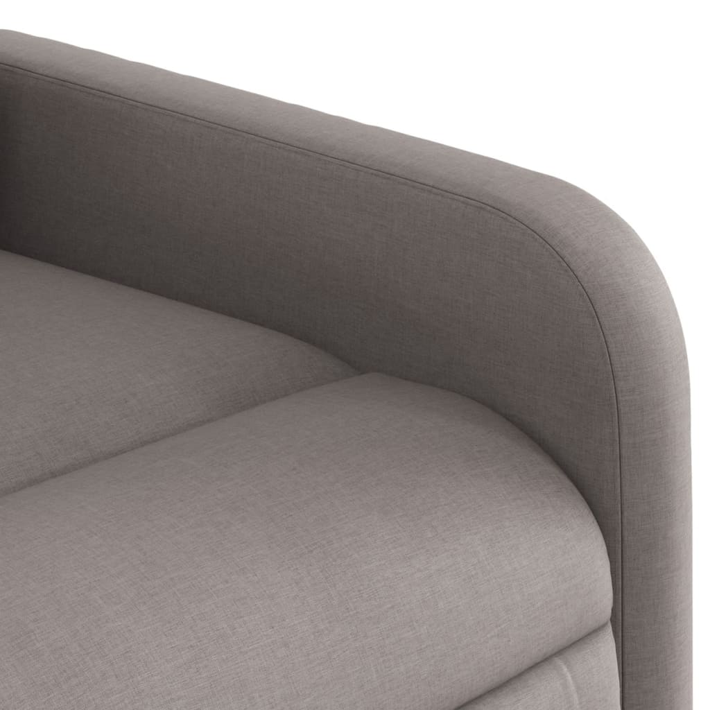 Zvedací Masážní Polohovací Křeslo Textil Taupe