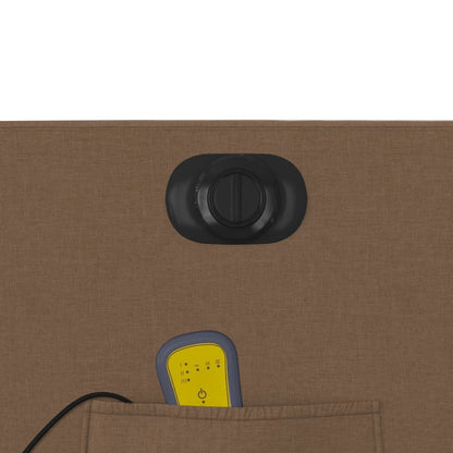 Elektrické Zvedací Masážní Polohovací Křeslo Hnědé Textil Hnědá