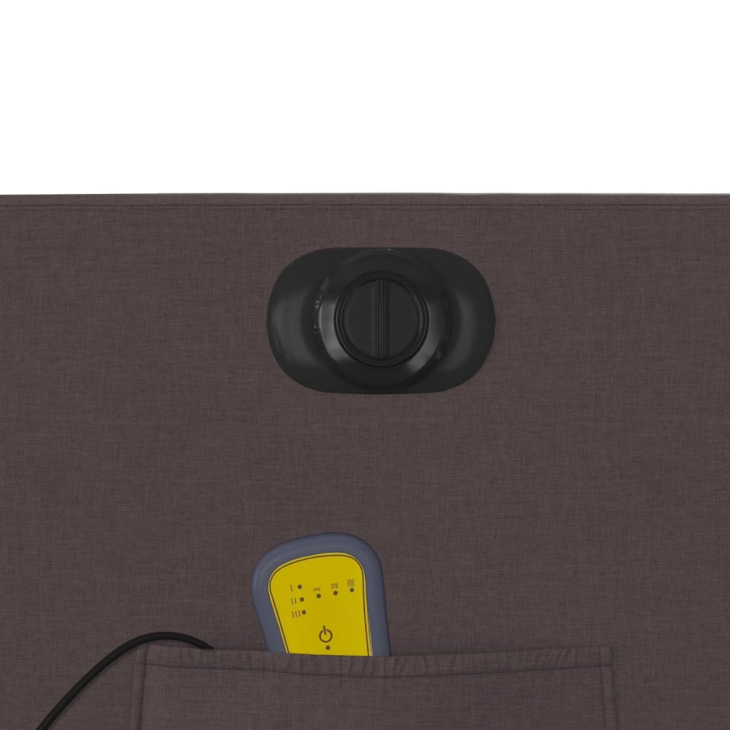 Elektrické Zvedací Masážní Polohovací Křeslo Tmavě Hnědé Textil Tmavě Hnědá