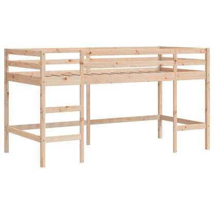Dětská Patrová Postel Se Závěsy Modrá 80 X 200 Cm Borovice