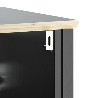 3Dílná Koupelnová Sestava Berg Černá Masivní Borové Dřevo