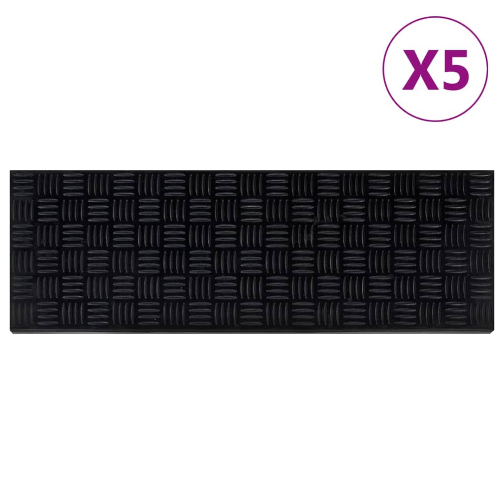 Nášlapy Na Schody 5 Ks 25 X 75 Cm Guma Kouřový Dub