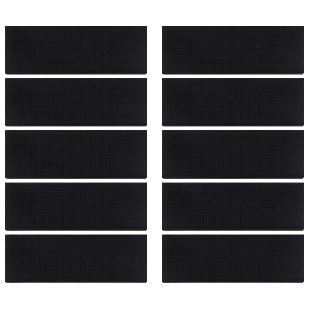 Nášlapy Na Schody 10 Ks 25 X 75 Cm Guma Kouřový Dub