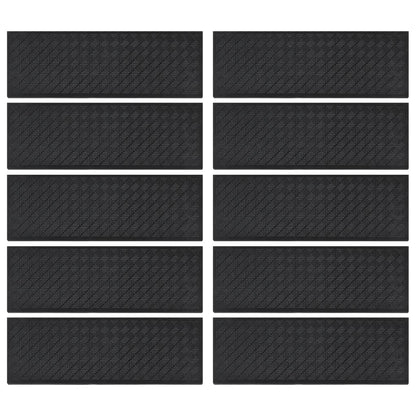 Nášlapy Na Schody 10 Ks 25 X 75 Cm Guma Kouřový Dub