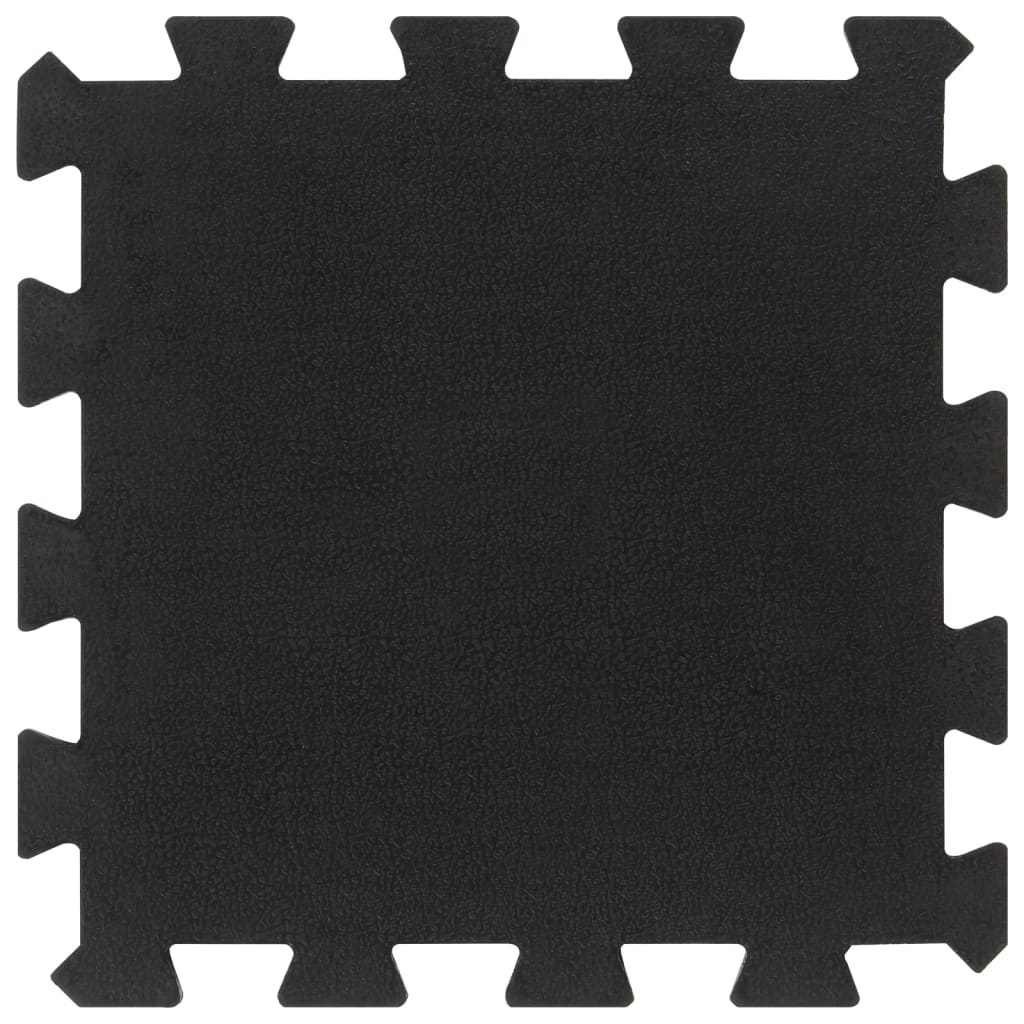 Gumové Podlahové Dlaždice 9 Ks Černé 16 Mm 30 X 30 Cm