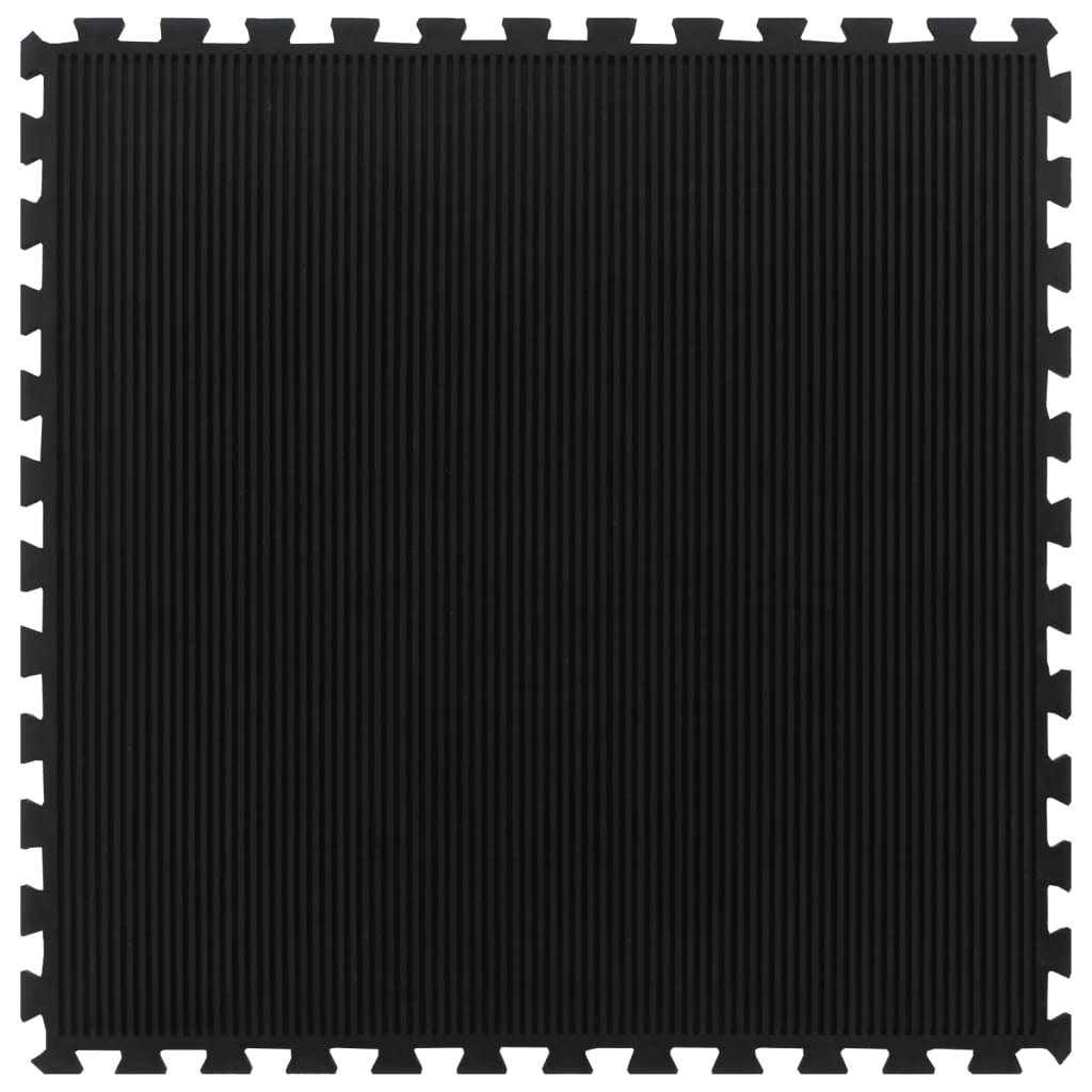 Gumová Podlahová Dlaždice Černá 12 Mm 100 X 100 Cm