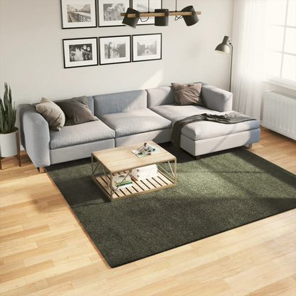 Koberec Huarte Krátký Vlas Měkký A Pratelný Lesní Zeleň Ø 100Cm Zelená