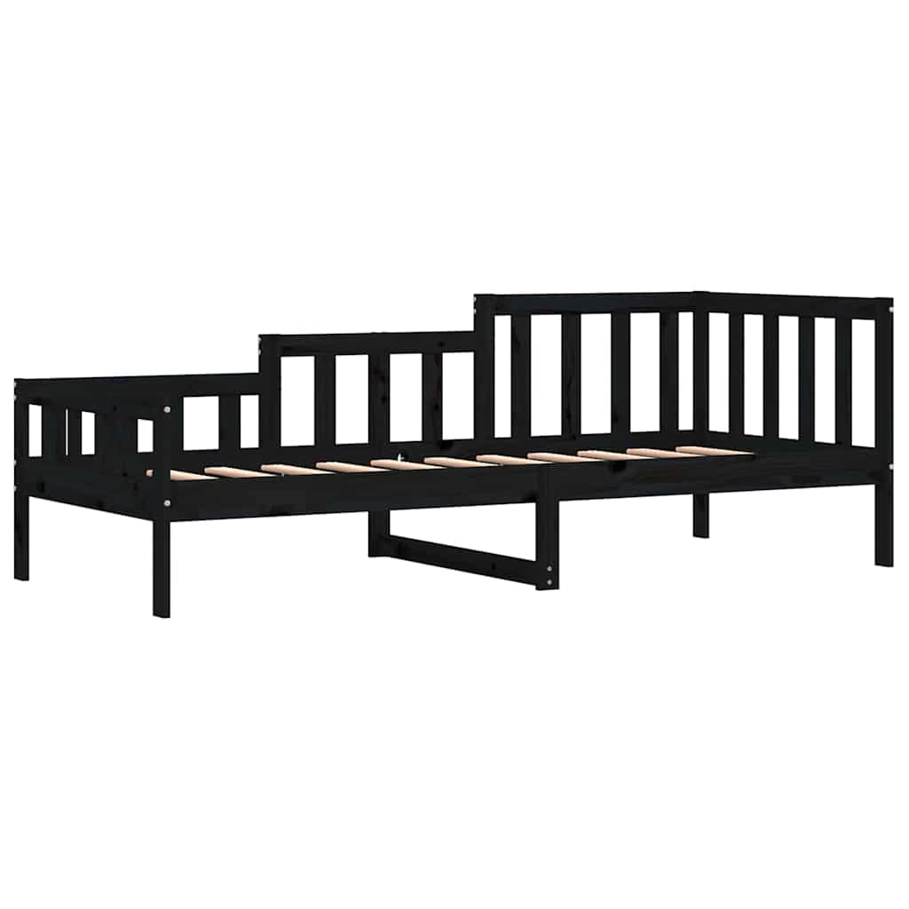 Válenda Černá 80 X 200 Cm Masivní Borové Dřevo