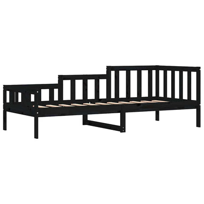 Válenda Černá 80 X 200 Cm Masivní Borové Dřevo