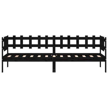 Válenda Černá 80 X 200 Cm Masivní Borové Dřevo